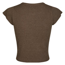 Indlæs billede til gallerivisning NEO NOIR Todda Knit Tee Brown Melange
