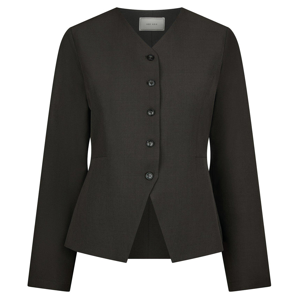 NEO NOIR Toots Structure Blouse Dark Grey