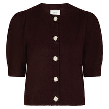 Indlæs billede til gallerivisning NEO NOIR Trudy Deco Knit Cardigan Wine
