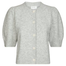 Indlæs billede til gallerivisning NEO NOIR Trudy Deco Knit Cardigan Light Grey
