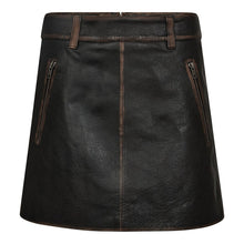 Indlæs billede til gallerivisning HAUTE L'AMITIÉ Used Leather Cropskirt Mocca
