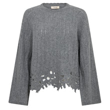 Indlæs billede til gallerivisning MOS MOSH Vanju Liora Lace Knit Thunderstorm
