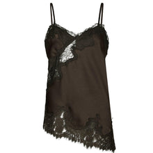 Indlæs billede til gallerivisning NEO NOIR Viole Lace Top Dark Brown

