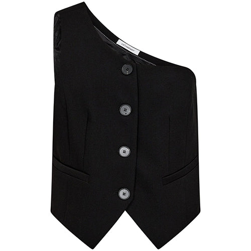 CO' COUTURE Vola Asym Tailor Vest Black