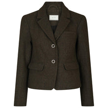 Indlæs billede til gallerivisning NEO NOIR Waed Mini Check Blazer Brown Melange
