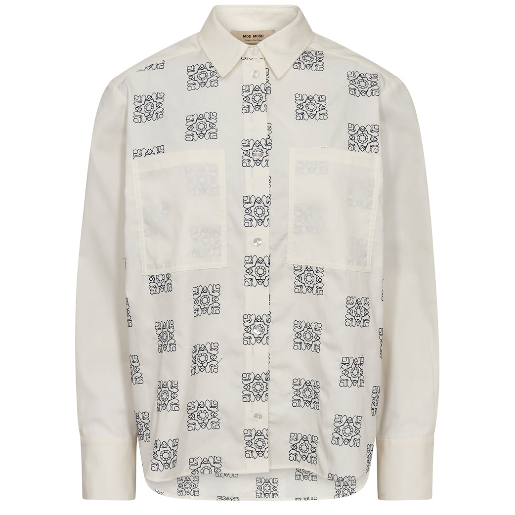 MOS MOSH Weina Geo Shirt Ecru