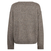 Indlæs billede til gallerivisning MOS MOSH Welma Glam V-Neck Knit Dark Grey Melange
