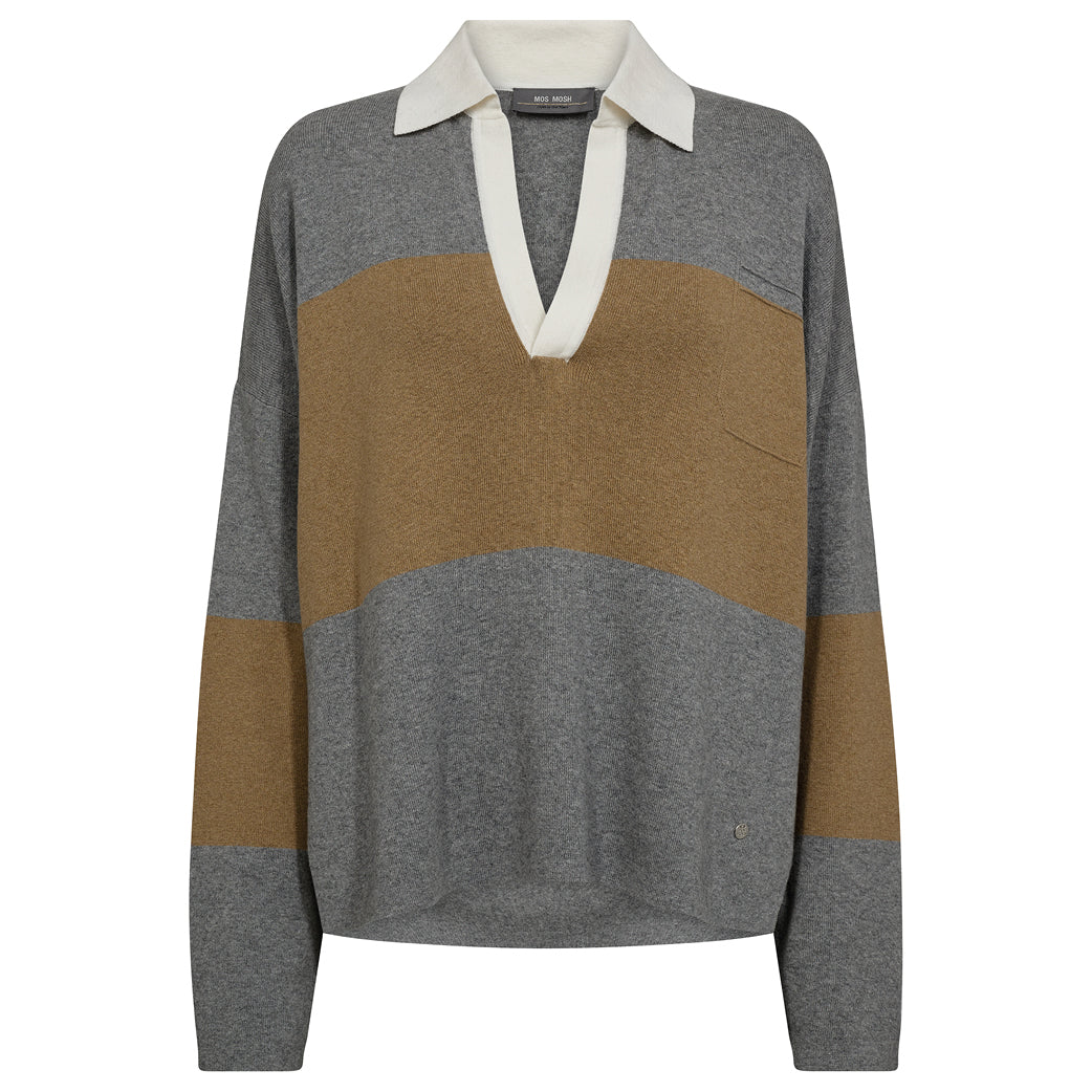 MOS MOSH Wylie Bold Stripe Knit True Camel