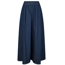 Indlæs billede til gallerivisning NEO NOIR Yara Denim Long Skirt Denim Dark Blue
