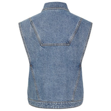 Indlæs billede til gallerivisning Y.A.S Yasdaisy Denim Waistcoat Blue
