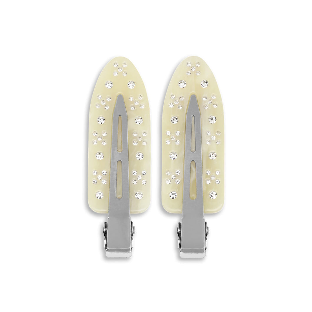 SUI AVA Acqua Crystal Clips Off White