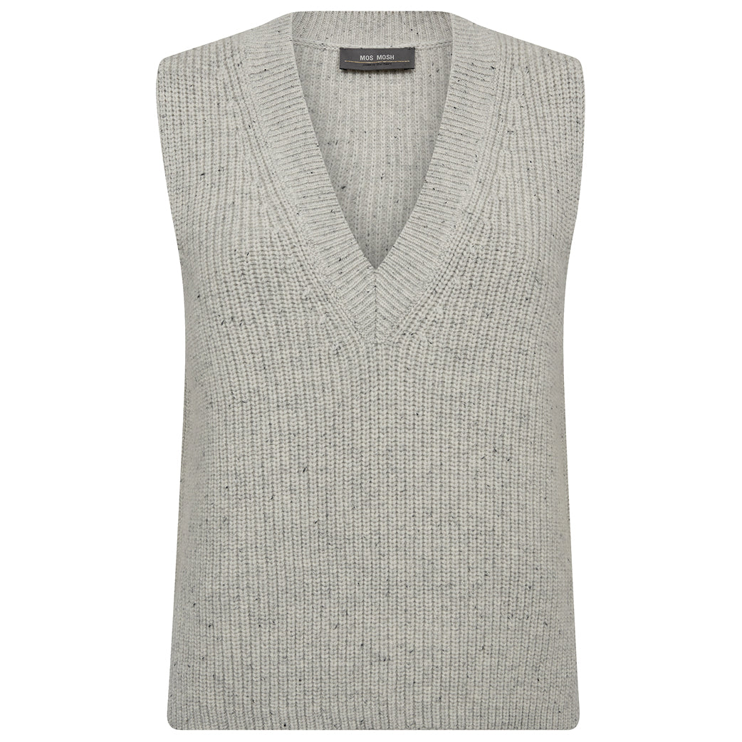 MOS MOSH Zhara Knit Vest Light Grey