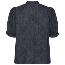 Indlæs billede til gallerivisning NEO NOIR Zika Flower Stripe Blouse Dark Blue

