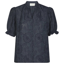 Indlæs billede til gallerivisning NEO NOIR Zika Flower Stripe Blouse Dark Blue
