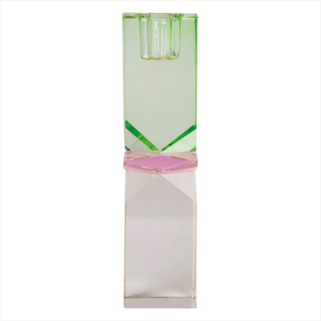 C'EST BON Lysestage 301.986.96 Mint/rosa/smør 16x4x4 cm.