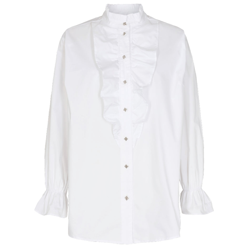 CO' COUTURE Ellice Frill Shirt White