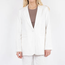 Indlæs billede til gallerivisning NEO NOIR Ivery Heavy Linen Blazer White
