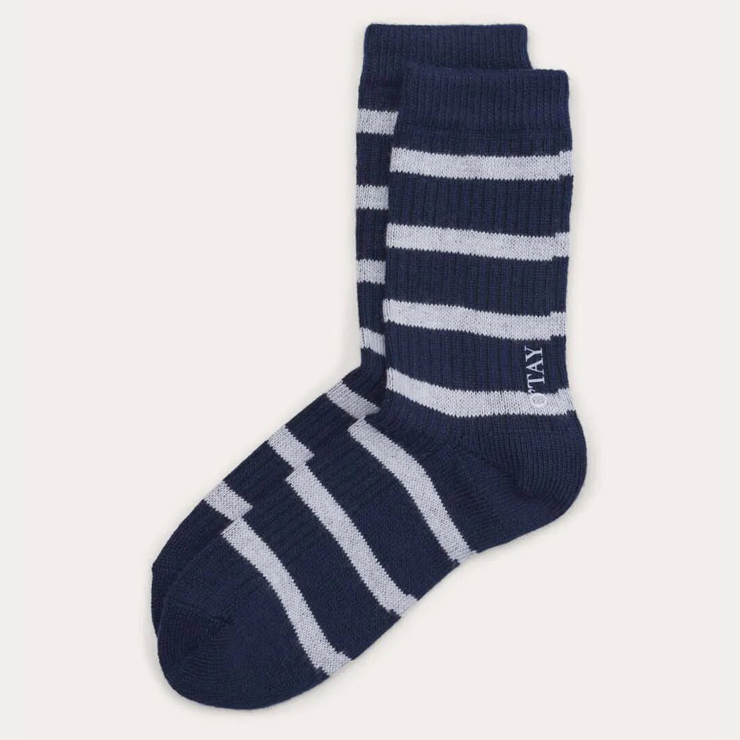 O'TAY Striped Socks Navy/Off White Onesize