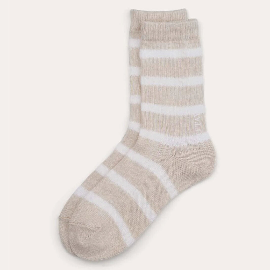 O'TAY Striped Socks Sand/Off White Onesize